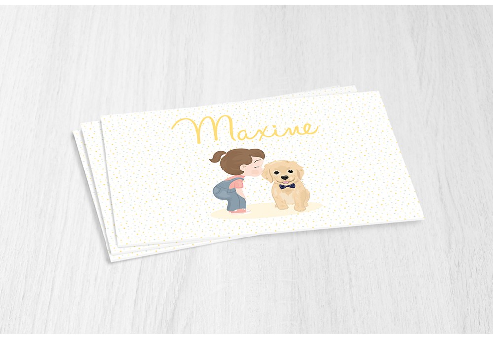 Meisje met lieve hond Meisje met lieve hond